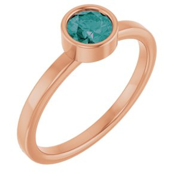 A colorful way to show your love, this alexandrite ring in 14k rose gold is the start of something beautiful.