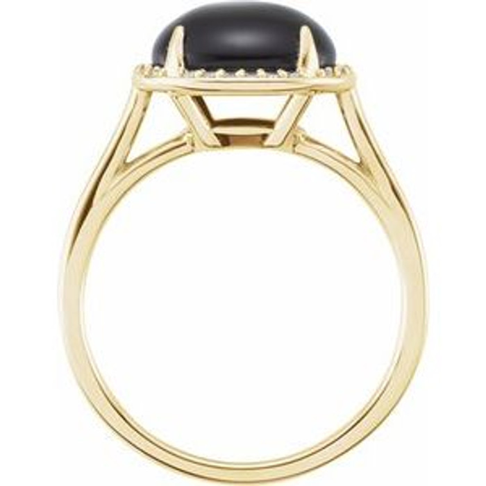 Wear bold color in a sophisticated way with this black onyx ring, an anytime choice you'll turn to often.