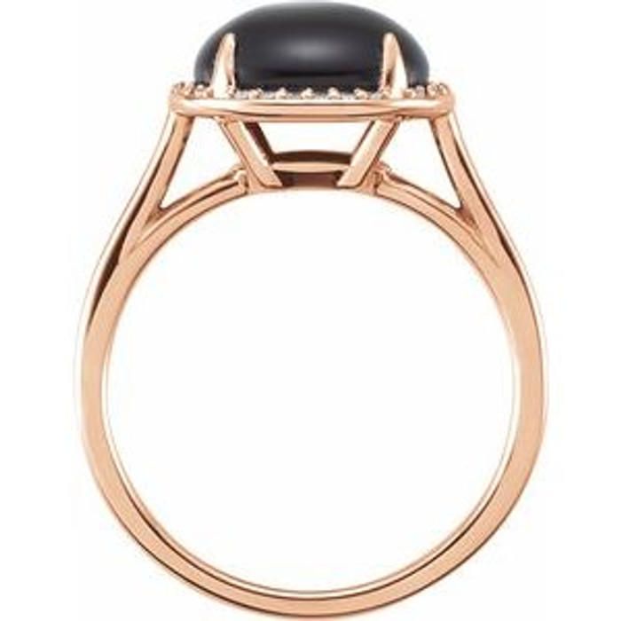 Wear bold color in a sophisticated way with this black onyx ring, an anytime choice you'll turn to often.