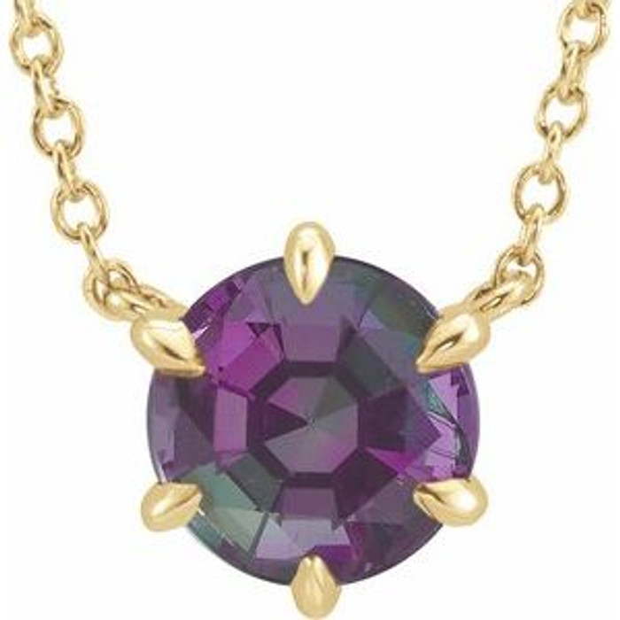 Charm your June-born girl with this beautiful alexandrite pendant.