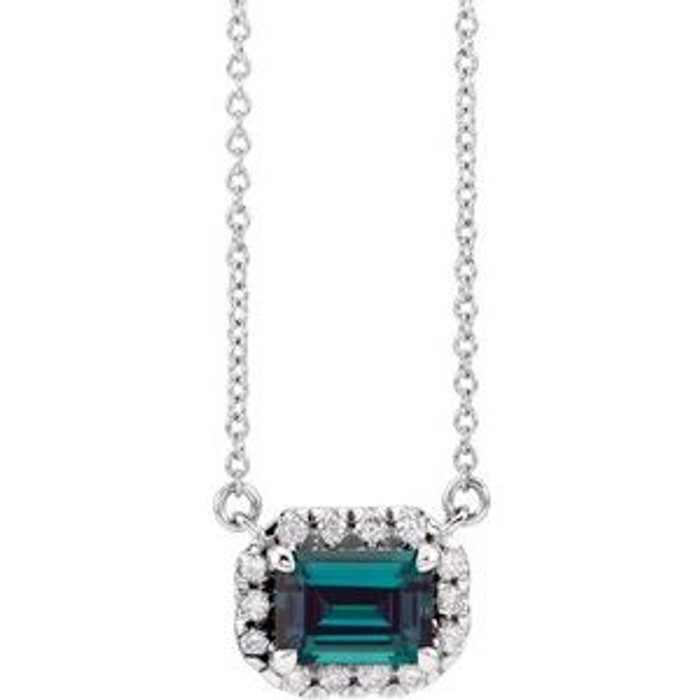 Charm your June-born girl with this beautiful alexandrite pendant.