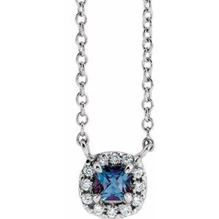 Charm your June-born girl with this beautiful alexandrite pendant.