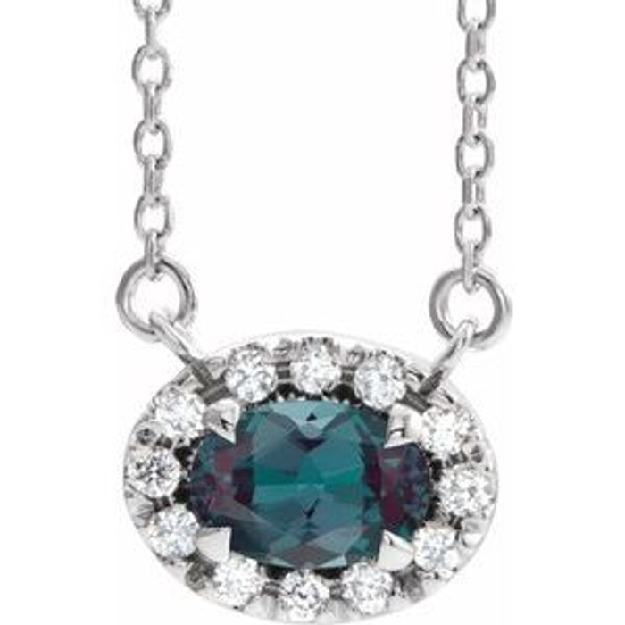 Charm your June-born girl with this beautiful alexandrite pendant.