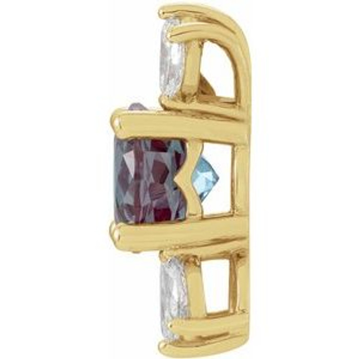 Charm your June-born girl with this beautiful alexandrite pendant.