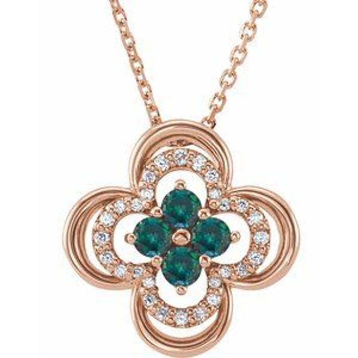 Charm your June-born girl with this beautiful alexandrite pendant.