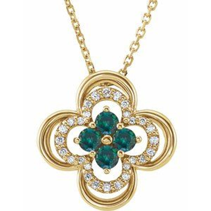 Charm your June-born girl with this beautiful alexandrite pendant.