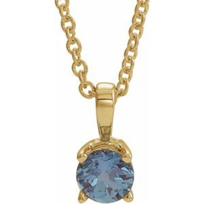 Charm your June-born girl with this beautiful alexandrite pendant.