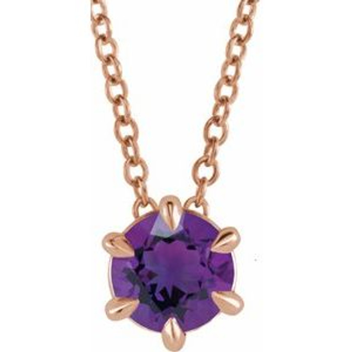 Make a glamorous statement with this stunning amethyst pendant.