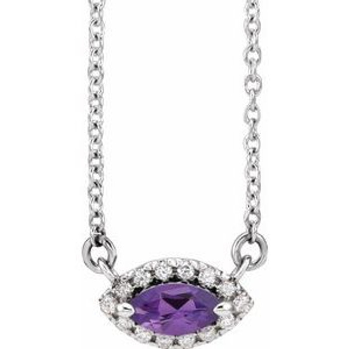 Make a glamorous statement with this stunning amethyst pendant.