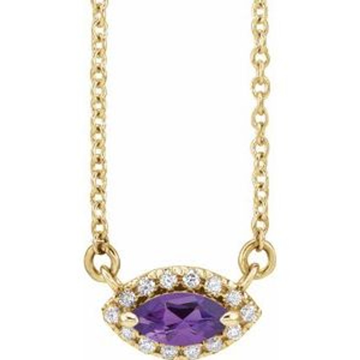 Make a glamorous statement with this stunning amethyst pendant.