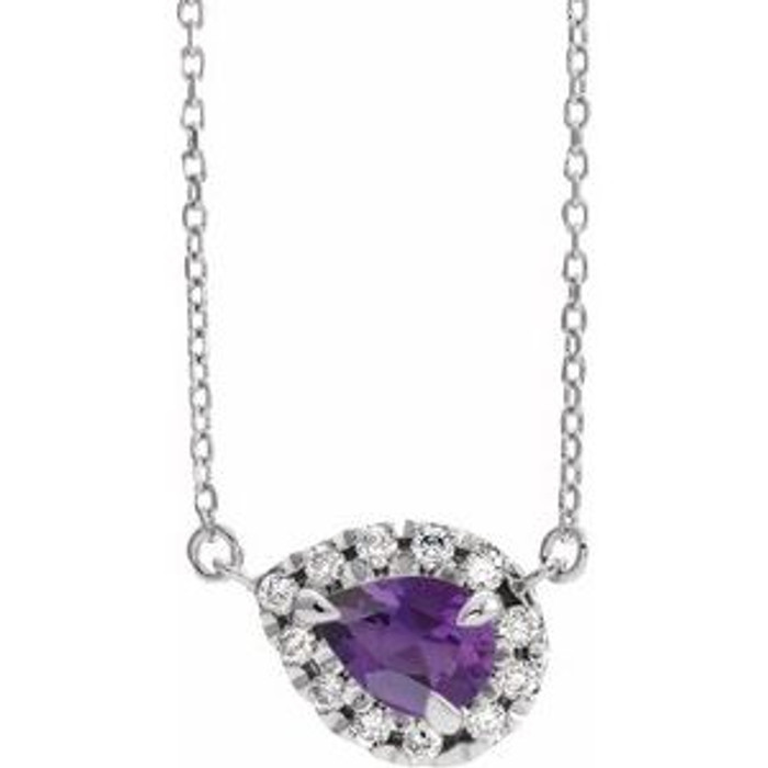 Make a glamorous statement with this stunning amethyst pendant.