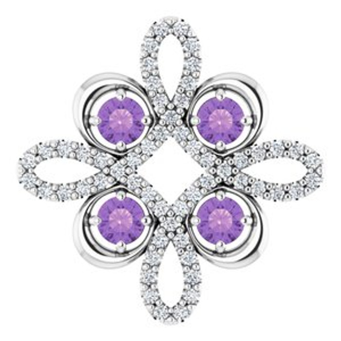 Make a glamorous statement with this stunning amethyst pendant.