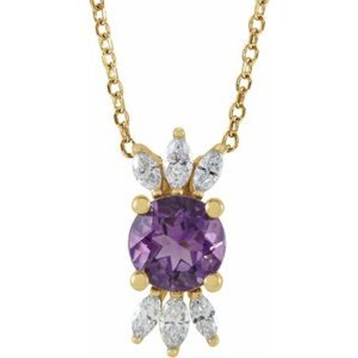 Make a glamorous statement with this stunning amethyst pendant.