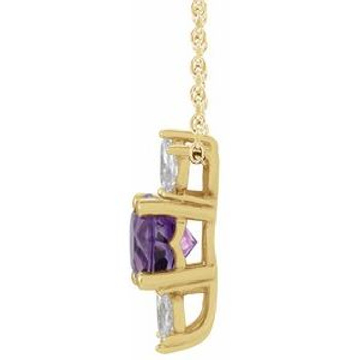 Make a glamorous statement with this stunning amethyst pendant.