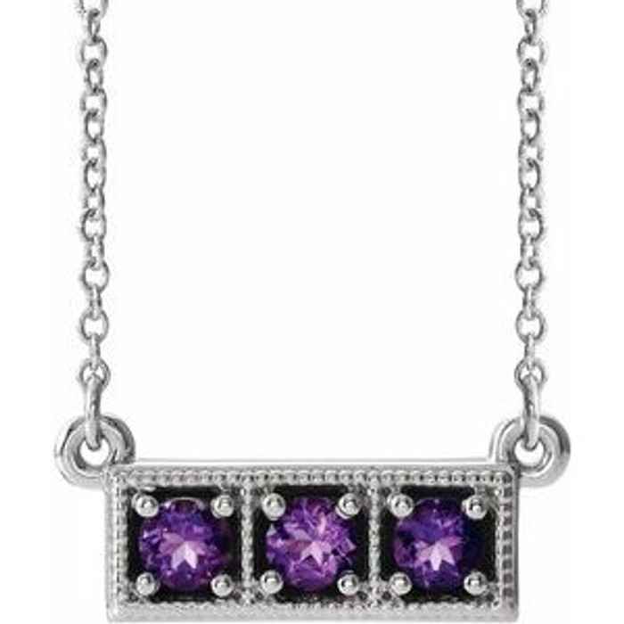 Make a glamorous statement with this stunning amethyst pendant.