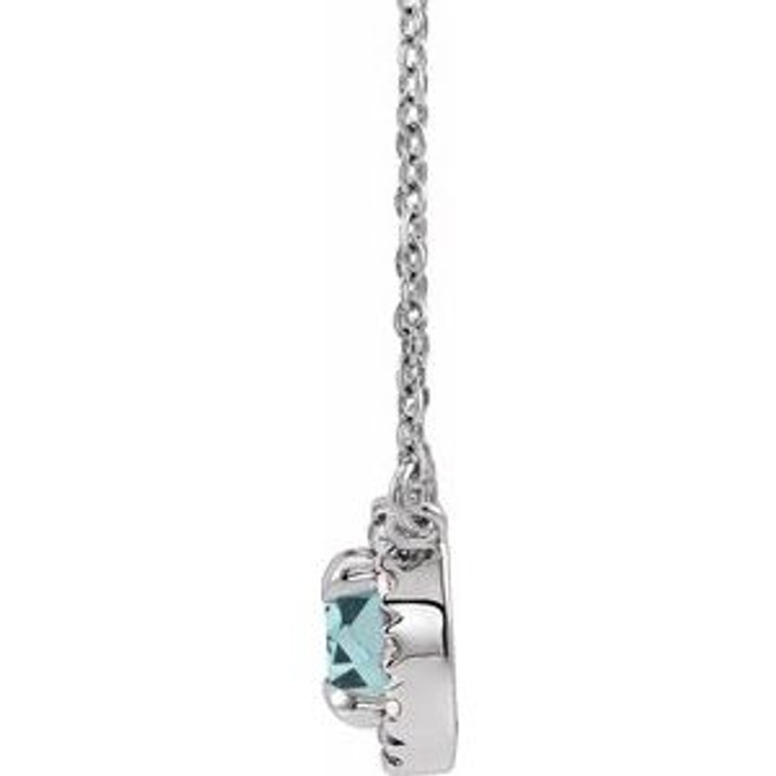 Charm your March-born girl with this beautiful gemstone pendant.