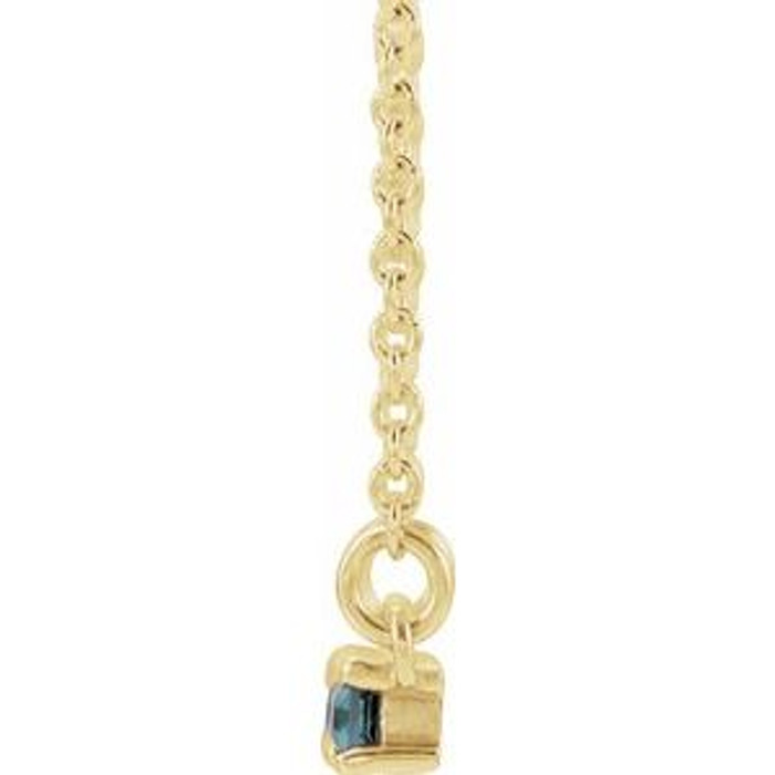 Charm your March-born girl with this beautiful gemstone pendant.