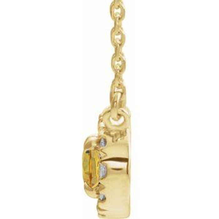 Celebrate their November birthday with this smart and stylish citrine pendant.