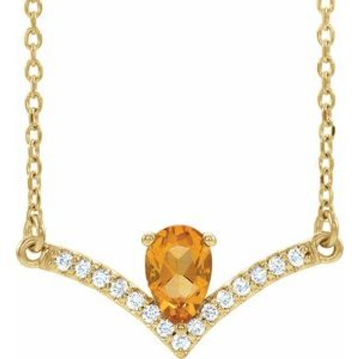 Celebrate their November birthday with this smart and stylish citrine pendant.