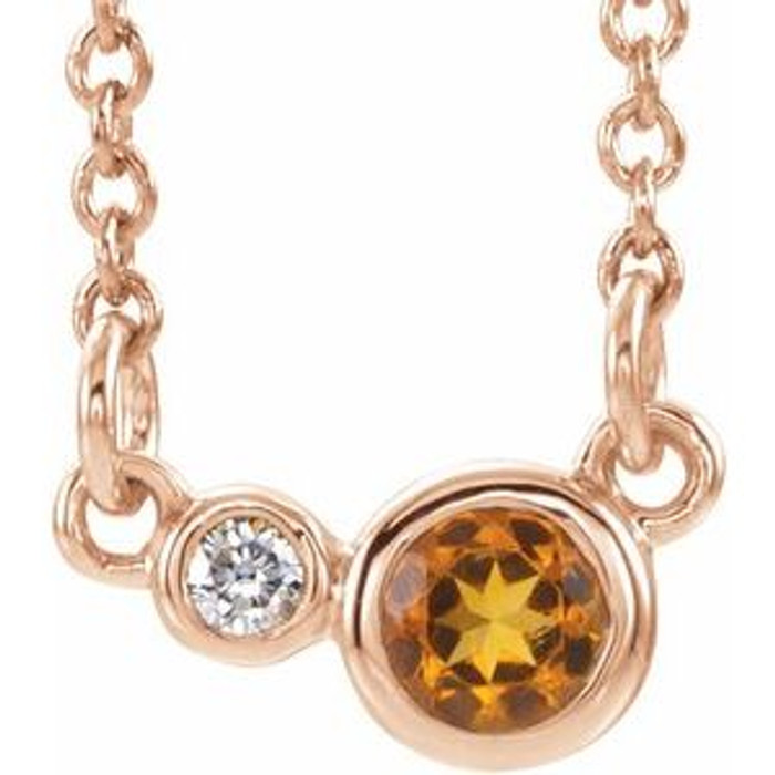 Celebrate their November birthday with this smart and stylish citrine pendant.