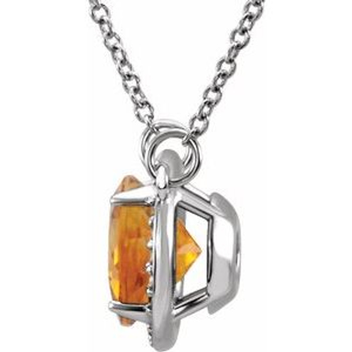 Celebrate their November birthday with this smart and stylish citrine pendant.