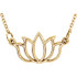 Tiny Posh Lotus 18" Necklace In 14K Gold measures 8.85x16.80mm and has a bright polish to shine.