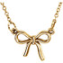 Knotted Bow 18" Necklace In 14K Gold measures 21.00x19.25mm and has a bright polish to shine.