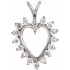 When mere words cannot convey the depth of your love, turn to this classic diamond heart pendant. Fashioned in warm 14K gold, this heart pendant is outlined with shimmering round cut diamonds. A lovely variation on a common theme, this heart delights with 1/2 ct. t.w. of diamonds and a polished shine.