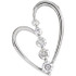This elegant 14k white gold Diamond Journey Heart Pendant features sparkling round diamonds. Diamonds are 1/2ctw and are G-H in color and I1 or better in clarity. Polished to a brilliant shine.