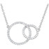 Our designer inspired 1/3 ct. tw. round cut white diamond double 18" circle necklace in 14kt gold is a perfect match for today's style. This Necklace is sure to impress. This necklace is undeniably a fashion-forward look and masterfully crafted with a bright polished shine.