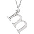 This .025 ct tw diamond letter "m" 16 lowercase initial necklace in 14kt white gold offers a great look and flawless design. Surely a beautiful Necklace that belongs in every collection. Fashioned in 14kt white gold, making for a beautifully polished piece. This exquisite piece is beautifully crafted with diamond for a truly stunning feel. .025 ct. This necklace is 16 Surely designed to impress.

This piece is made to order and ships in 7-10 days.