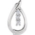 Three 3.40 mm Vertically Oriented Diamonds Framed by an Open Pear 14k Gold Frame in This Fabulous 3-Stone Diamond Pendant With 1/2 carat of Diamonds.
