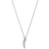 This pendant features a romantic heart with a genuine round cut diamond. Diamonds are .01ctw, G-H in color, and I1 or better in clarity. Pendant is presented on an 16.50 inch solid cable chain.