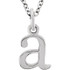 Casual and chic, a lower case initial necklace says a lot about your style. These 16-inch necklaces are available in 14kt white, yellow and rose gold.