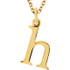 Casual and chic, a lower case initial necklace says a lot about your style. These 16-inch necklaces are available in 14kt white, yellow and rose gold.