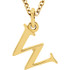 Casual and chic, a lower case initial necklace says a lot about your style. These 16-inch necklaces are available in 14kt white, yellow and rose gold.