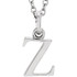 Casual and chic, a lower case initial necklace says a lot about your style. These 16-inch necklaces are available in 14kt white, yellow and rose gold.