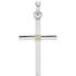 This 14k white peridot cross 22.65x11.4mm pendant weighs 0.87 grams and comes with a free deluxe jewelry box. Polished to a brilliant shine. Chain sold separately!