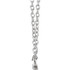 This 14k white gold necklace features a diamond studded bar design. Diamonds are .07ctw, H+ or better in color and I1 or better in clarity. Necklace is 16-18 inches in length with a cable chain. Bar is 12mm in length and 1.5mm in width.