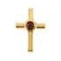 Ruby cross pendant in 14K yellow gold has an elegant yet substantial design. Pendant measures 18.00x12.00mm and has a bright polish to shine. Chain sold separately!