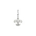 Add a touch of royal glamour to your style with this symbolic Fleur- de-Lis charm fashioned from 14k white gold. It is prong set with 47 full cut round diamonds. The petite charm has a total diamond weight of 1/4 carat. The diamonds are I1 in clarity and G-H in color. (Chain is not included). Polished to a brilliant shine.