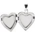 Shimmering style. Featuring a diamond accent, and shiny and satin finishes, this heart locket is simply sleek. 