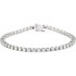 Experience formal elegance in a 3 1/2 ct. t.w. diamond tennis bracelet. This stylish beauty sparkles with round diamonds to marvelous effect. 14kt white gold bracelet. 