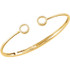 This 14k yellow gold diamond circle hinged bangle 7" bracelet will light up your wrist! Diamonds are 1/6ctw, H+ or better in color, and I1 or better in clarity.