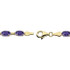 Brightly hued, this genuine amethyst bracelet is crafted in 14k yellow gold and features 18 oval amethyst gemstones.