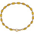 Brilliant oval genuine citrine gemstones are set in 14k yellow gold in this eye-catching 7" bracelet.