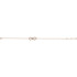 Wonderful modern style is found in this 14Kt rose gold diamond infinity bracelet.