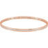 Elegant 14Kt rose gold diamond stackable bangle 7.5" bracelet featuring a sparkling display of white round diamonds. Total weight of the diamonds is 2 1/4cts. Total weight of the gold is 8.99 grams.