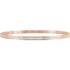 Elegant 14Kt rose gold diamond stackable bangle 7.5" bracelet featuring a sparkling display of white round diamonds. Total weight of the diamonds is 2 1/4cts. Total weight of the gold is 8.99 grams.