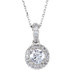 This artfully designed 1 3/4 ct. tw. round cut diamond 18" entourage necklace in 14kt white gold is just what you were looking for. Thrill friends and family with this exceptional necklace. Simple yet seductive, this piece shines with round cut diamond. This necklace is surely designed to impress.
